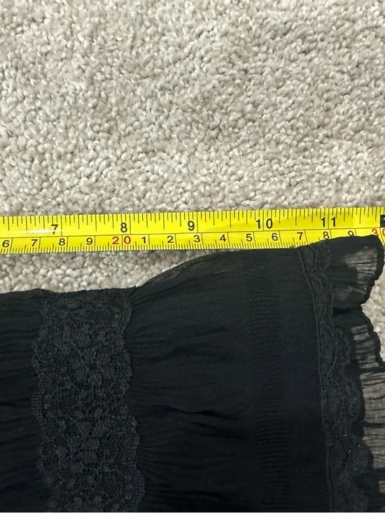 Kay Unger Black Strapless Lace Top Size 12 Elegant Evening Romantic - Picture 6 of 6